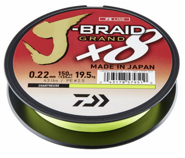 DAIWA - J-Braid Grand X8 Chartreuse DAIWA - J-Braid Grand X8 Chartreuse