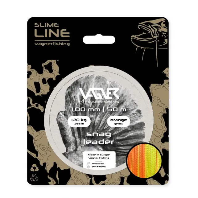 VAGNER - Snag Leader Orange-Yellow 1,00mm 120kg/265lb 50m VAGNER - Snag Leader Orange-Yellow 1,00mm 120kg/265lb 50m