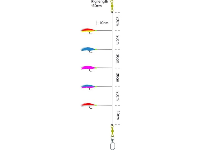 KINETIC - Sabiki Rooster Tail Rig