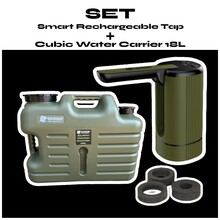 SET - Smart Rechargeable Tap + Cubic Water Carrier