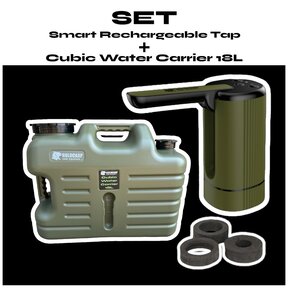 SET - Smart Rechargeable Tap + Cubic Water Carrier