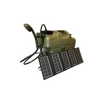 Holdcarp SET - Rechargeable Camping Shower + Cubic Water Carrier  + Solar 10W