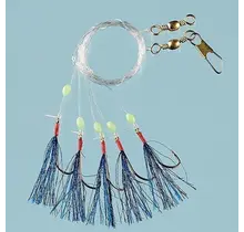Fladen 5 Hook Blue Spark Feathers Hook Size 1/0