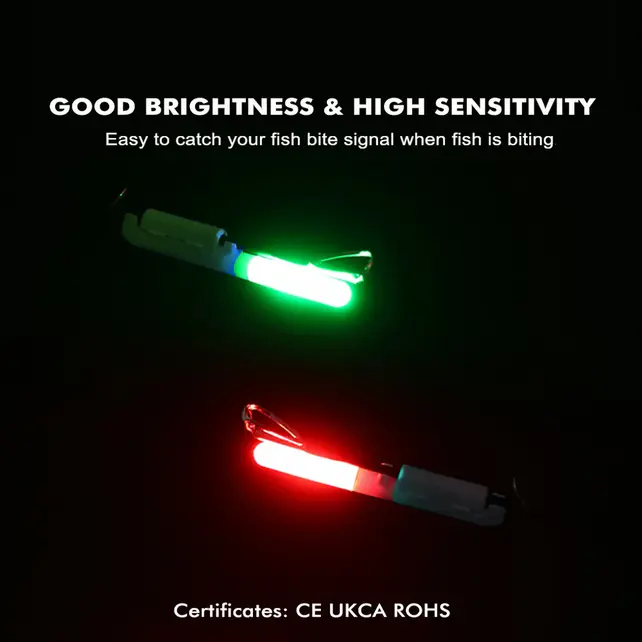 Dlyfull RT70 Bite Alarm 1.6~2.6MM Rod Tip Lights for Night Fishing