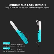 Dlyfull RT70 Bite Alarm 1.6~2.6MM Rod Tip Lights for Night Fishing