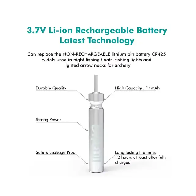 Dlyfull LIR425 Charger Kit Rechargeable LED Battery