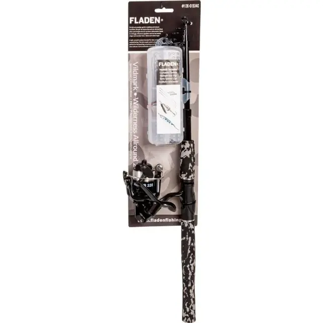 Fladen Telescopische molenset met doos, aas en accessoires