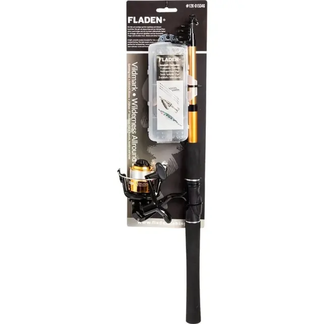 Fladen Telescopische molenset met doos, aas en accessoires