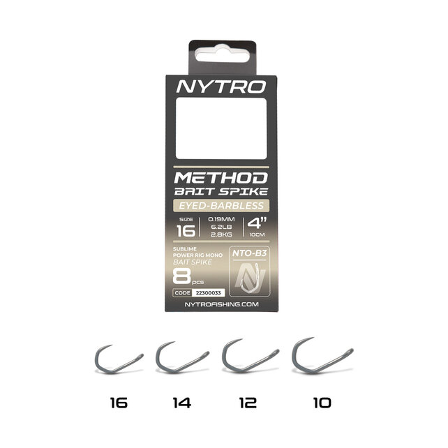 Nytro-B3 Barbless Method Bait Spike Ready Tied Rigs