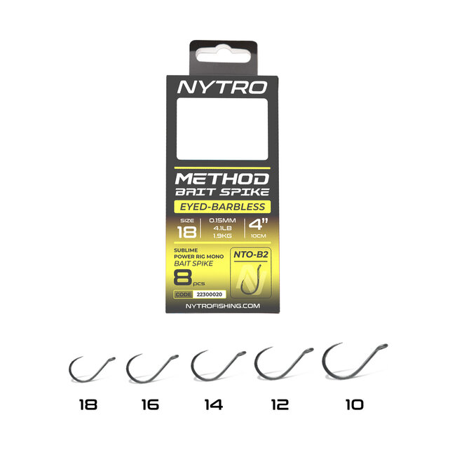 Nytro-B2 Barbless Method Bait Spike Ready Tied Rigs