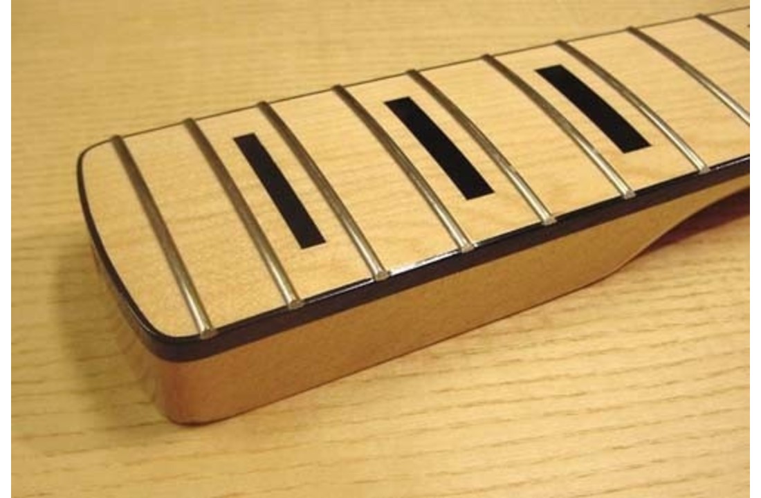 Allparts JMF-BB Finished Jazz Bass neck maple with bound fingerboard and block inlays
