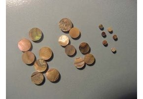 Dot green abalone 6mm set/12