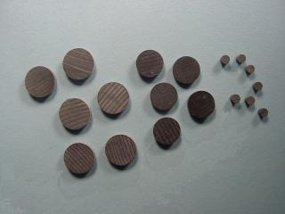 Dot black plastic 6mm set/12