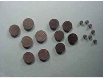 Dot black plastic 6,35mm set/12