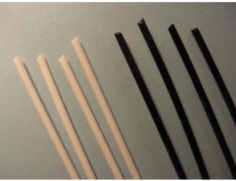 Side dot stick 2mm/5cm white plastic