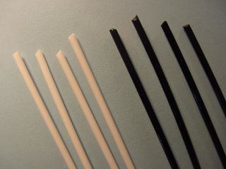 Side dot stick 2mm/5cm white plastic