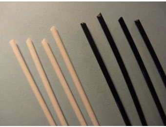 Side Dot stick 2mm/20cm black plastic