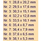 Mother of Pearl shell Jazz Bass block Inlay set/10