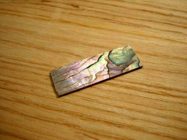 Green abalone plate 35x11mm