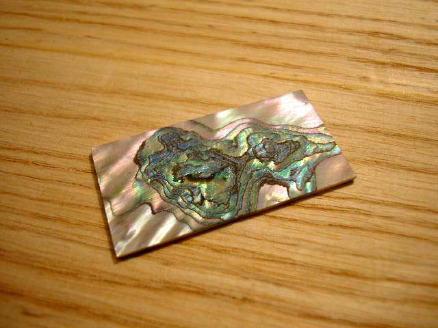 Green abalone plate 41x22mm