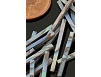 Green abalone inlays 1.6x25mm straight set/15