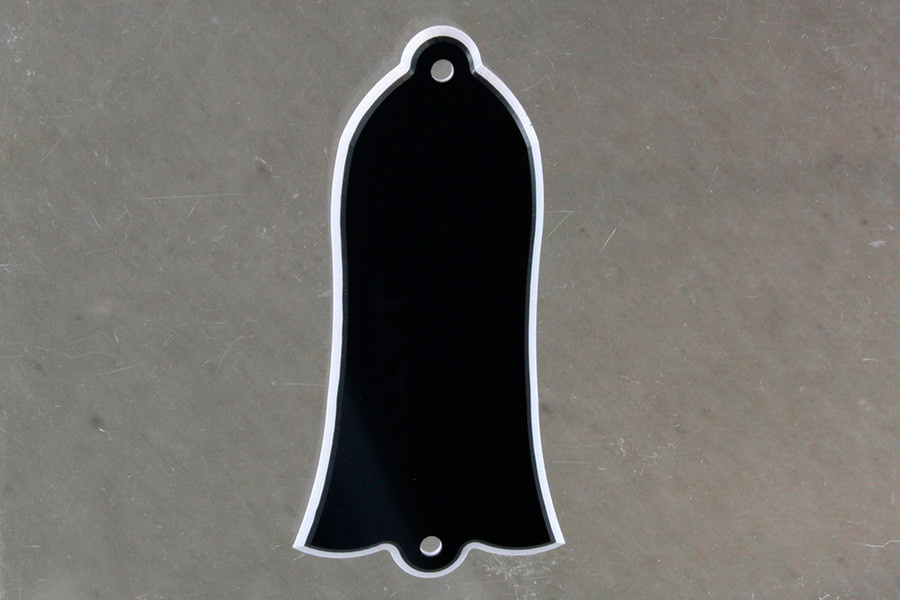Truss rod cover bell shape black plastic