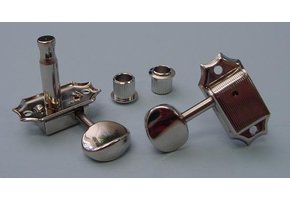 Gotoh SD90 Vintage Style Tuners nickel with metal oval buttons 3L/3R