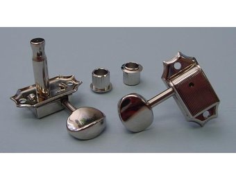 Gotoh SD90 Vintage Style Tuners nickel with metal oval buttons 3L/3R