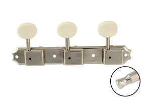 Vintage style strip tuners nickel 3L/3R