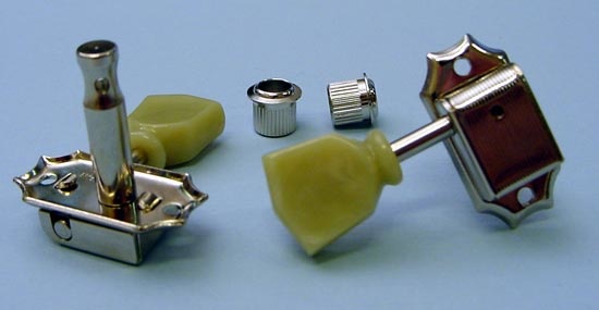 Gotoh SD90 Vintage Style Tuners nickel with keystone plastic knobs 3L/3R