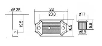 Gotoh SD90 Vintage Style Tuners nickel with keystone plastic knobs 3L/3R