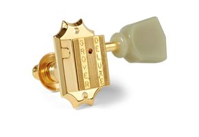 Grover 135G Vintage Tuners gold with Keystone Plastic Knobs 3L/3R