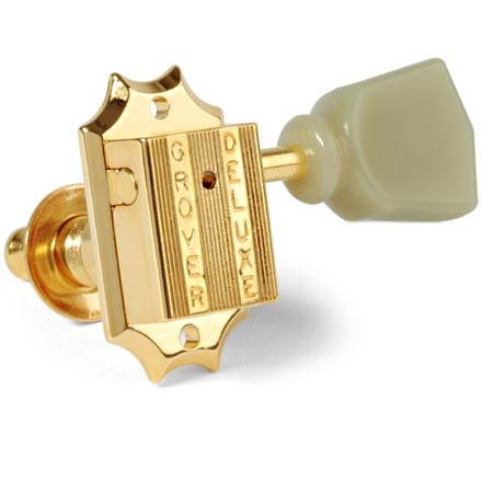 Grover 135G Vintage Tuners gold with Keystone Plastic Knobs 3L/3R
