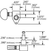 Grover 102-18C Rotomatics tuners chrome 3L/3R