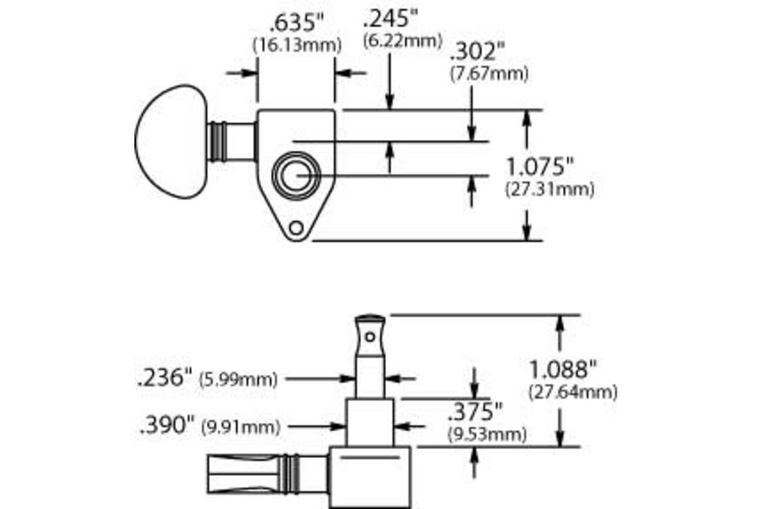 Grover 102-18G Rotomatics Tuners gold 3L/3R