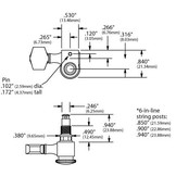 Sperzel locking tuners chrome plated 3L/3R