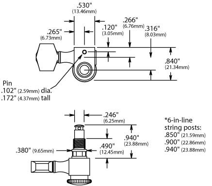 Sperzel locking tuners chrome 3L/3R