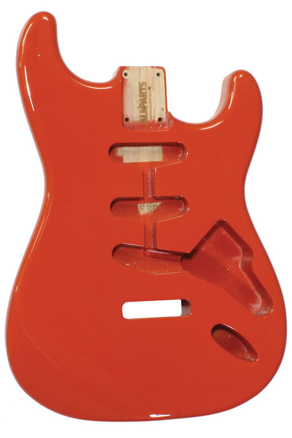 Allparts Fiesta Red Finished Stratocaster body fender