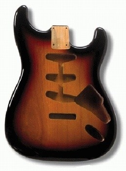 Allparts 3-Tone Sunburst Finished Stratocaster body
