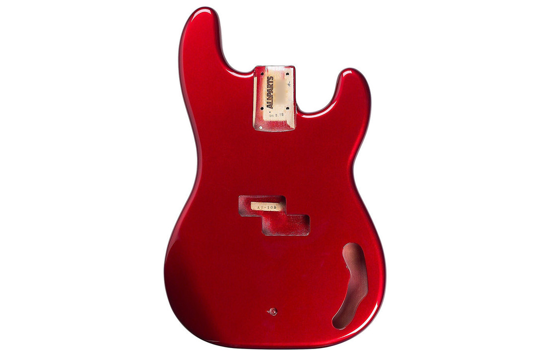 Allparts Candy Apple Red Finished Precision Bass body