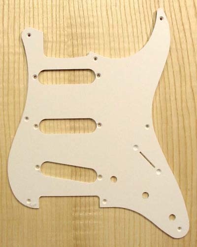 Allparts Stratocaster pickguard white 1ply