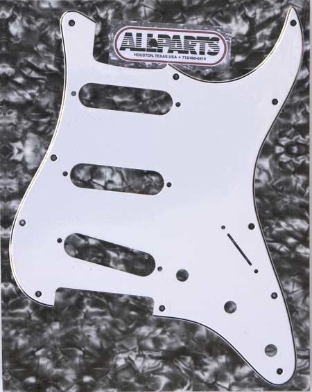 Allparts Stratocaster pickguard white 3ply