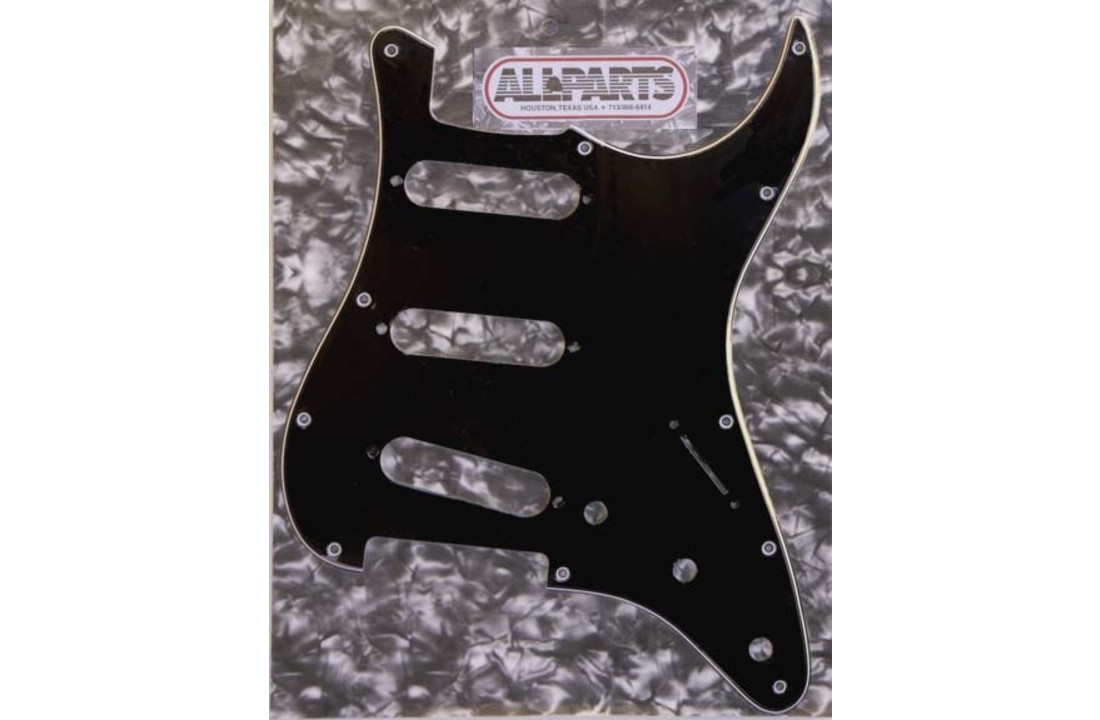 Allparts Stratocaster pickguard black 3ply