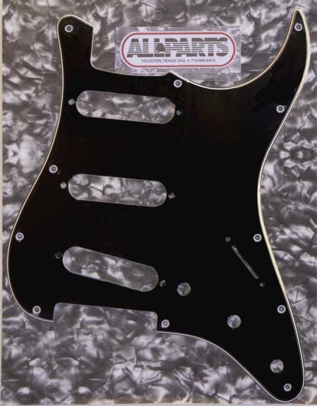 Allparts Stratocaster pickguard black 3ply