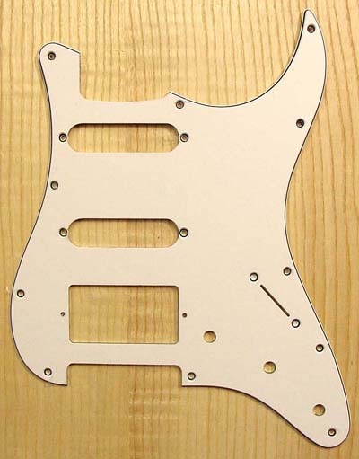 Allparts Stratocaster HSS pickguard white