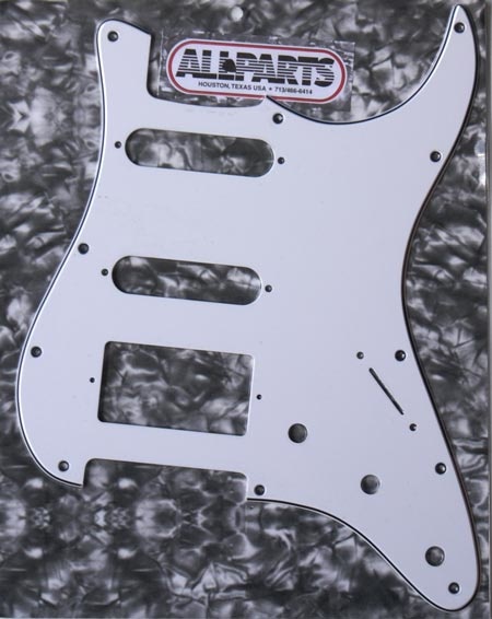 Allparts Stratocaster HSS pickguard white
