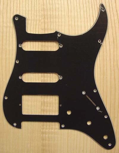 Allparts Stratocaster HSS pickguard black