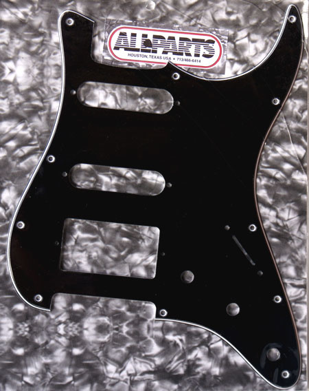 Allparts Stratocaster HSS pickguard black