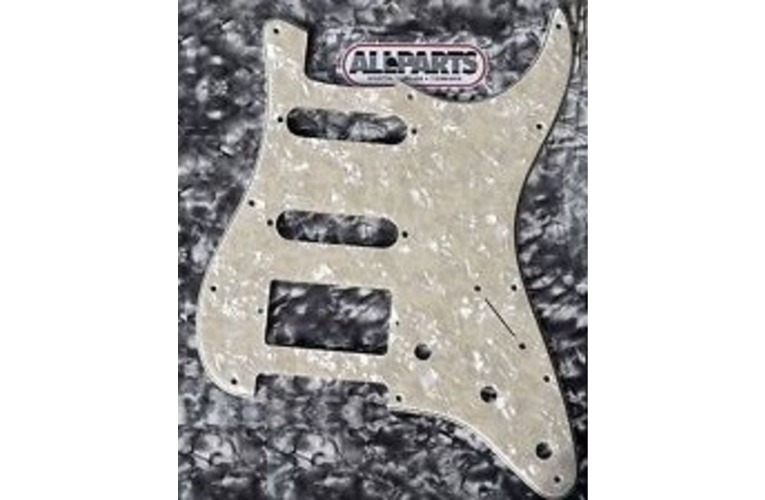 Allparts Stratocaster HSS slagplaat mint pearl 3ply