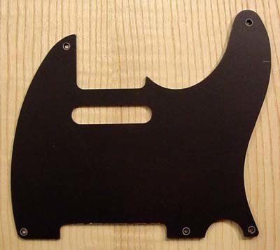 Allparts Telecaster Pickguard black 1ply